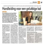 Handleiding voor een gelukkige kat door Anneleen Bru in de krant