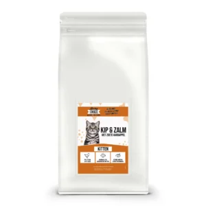 Graanvrij droogvoer kitten kip zalm zoete aardappel zak 2kg
