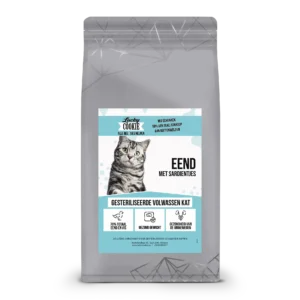 Kattenvoer eend sardientjes gesteriliseerde volwassen kat zak 5kg