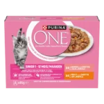 Purina One nat kittenvoer zalm, kip en wortel paté