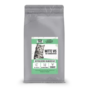 Kattenvoer witte vis haringkaviaar gesteriliseerde kat