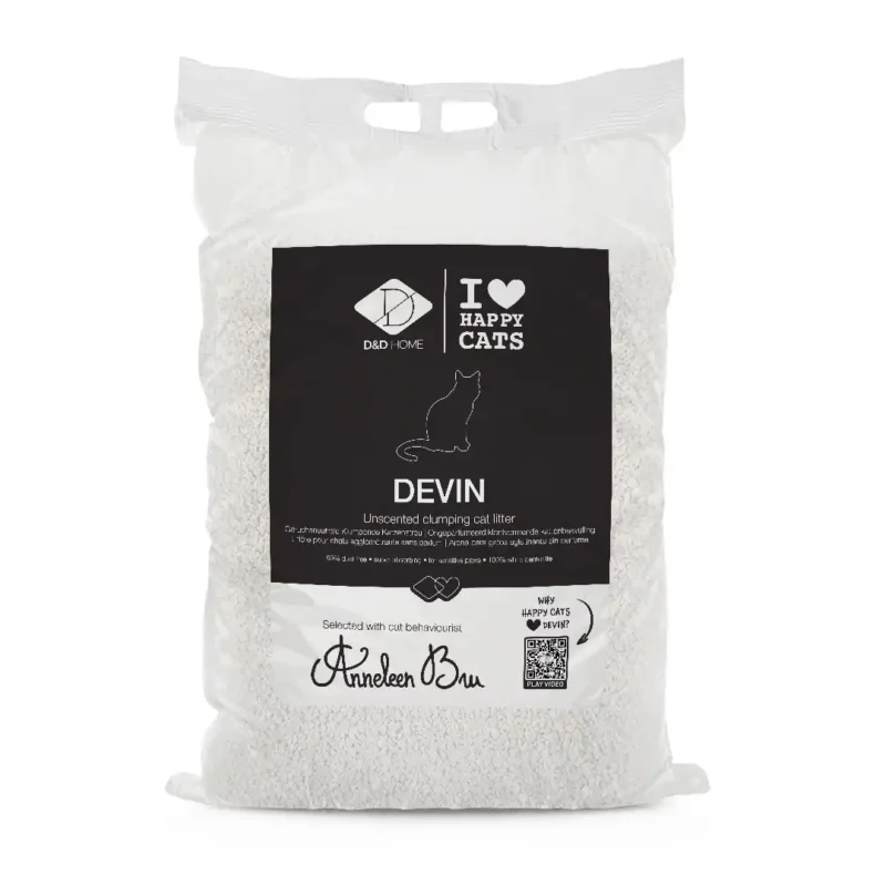 geurloze-kattenbakvulling-devin-0 D&D HOME geurloze kattenbakvulling DEVIN klontvormend zak 12kg