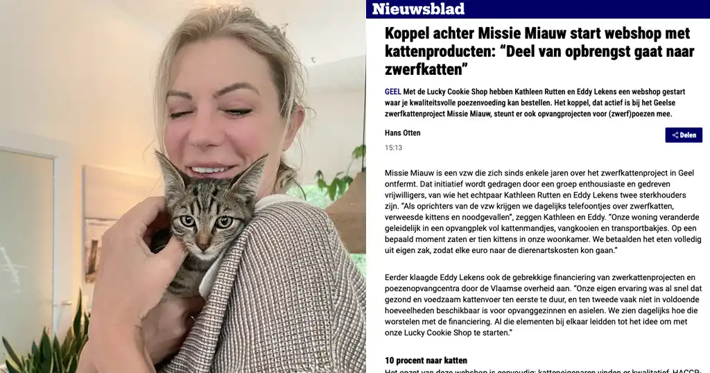 Lucky Cookie Shop in het Nieuwsblad