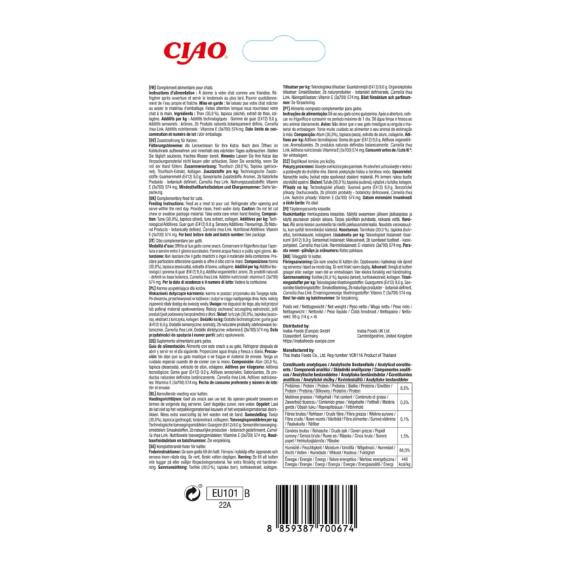 CIAO Churu Tonijn ingrediënten