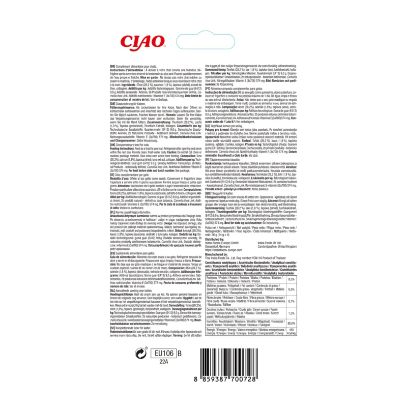 CIAO Churu tonijn/zalm ingrediënten