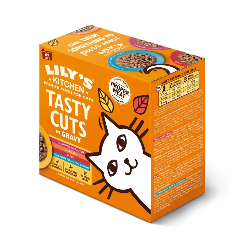 Lily’s Kitchen Tasty Cuts in Gravy Multipack graanvrij natvoer voor katten 8x85g